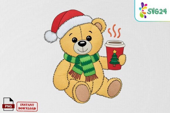 Christmas Bear Embroidery PNG Review for Holiday Sales